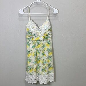 Ruby Rox Pastel Floral Dress eyelet trim‎